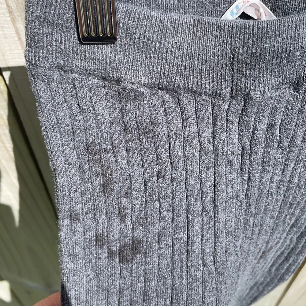 H&M Dark Grey footless tights/leggings (size 4-5)